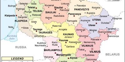 Mapa de Lituania política